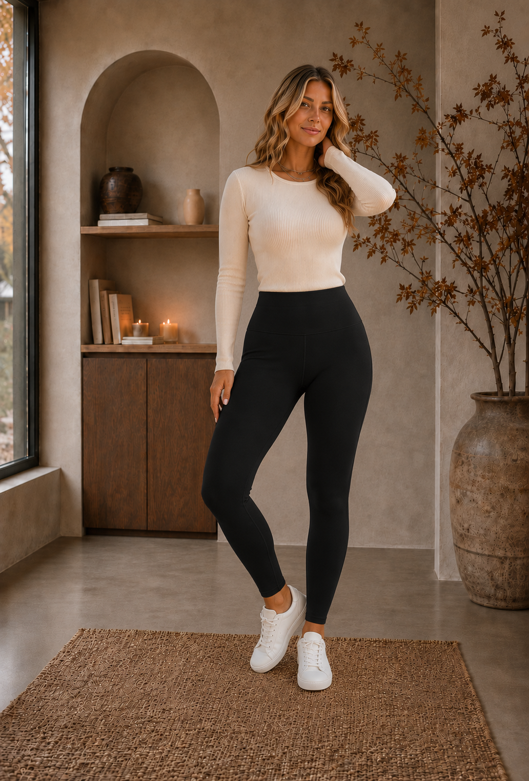 Fleece Lined Thermal Leggings Women
