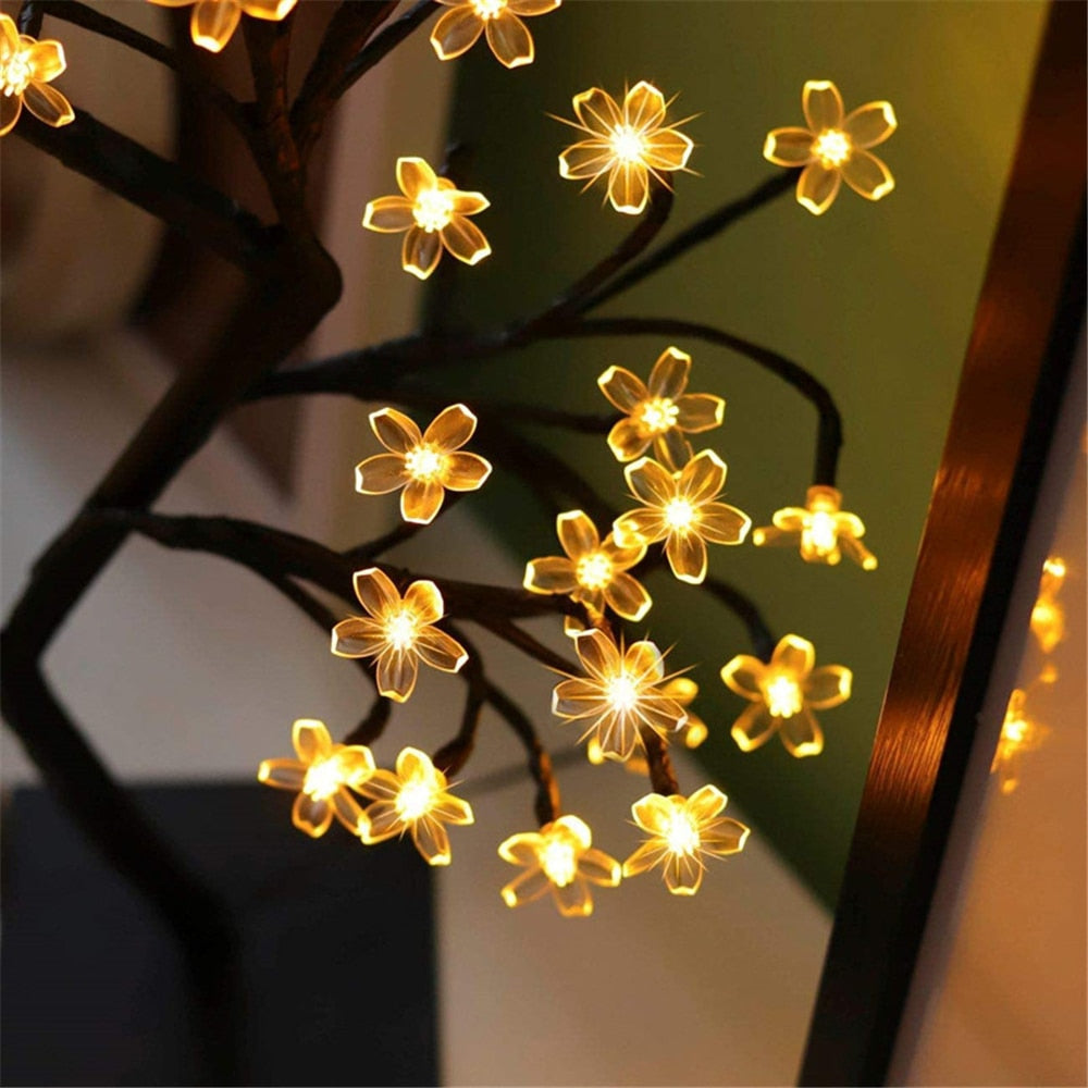Arbre à fleurs de cerisier illuminé à LED