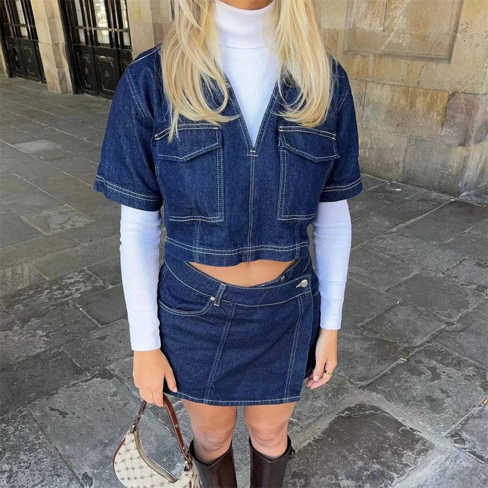 Ensemble denim moderne pour femme