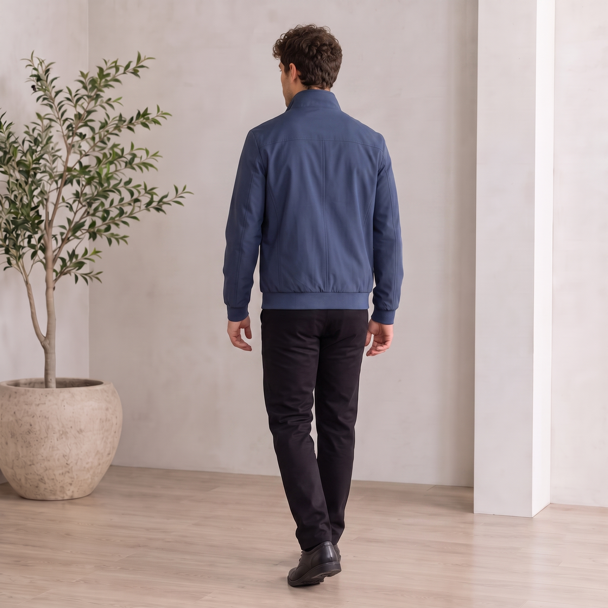 Woven Jacket Zip Front Men