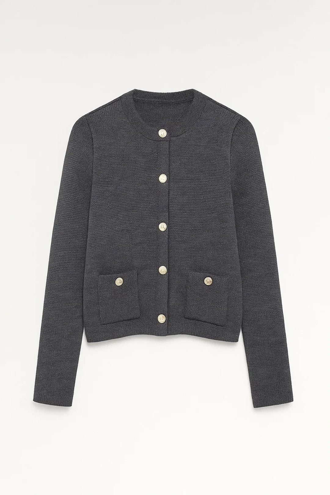 Gilet en maille fine à fermeture boutonnée, coupe ajustée, pour femme