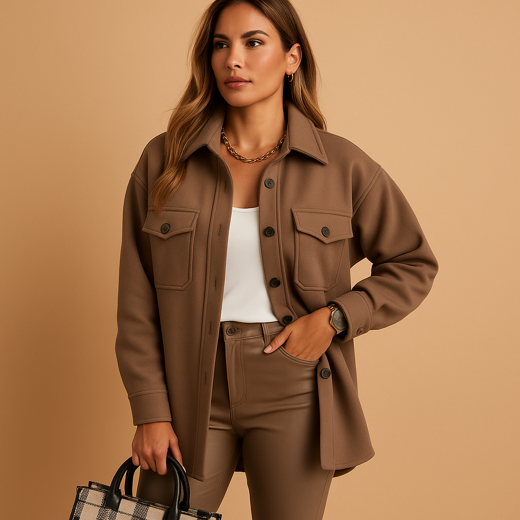 Chemise en coton coupe oversize pour femme