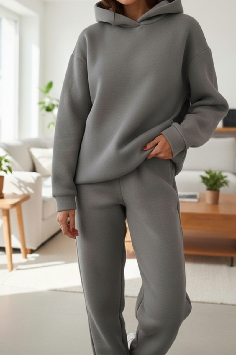 Ensemble de jogging en coton, coupe classique, femme