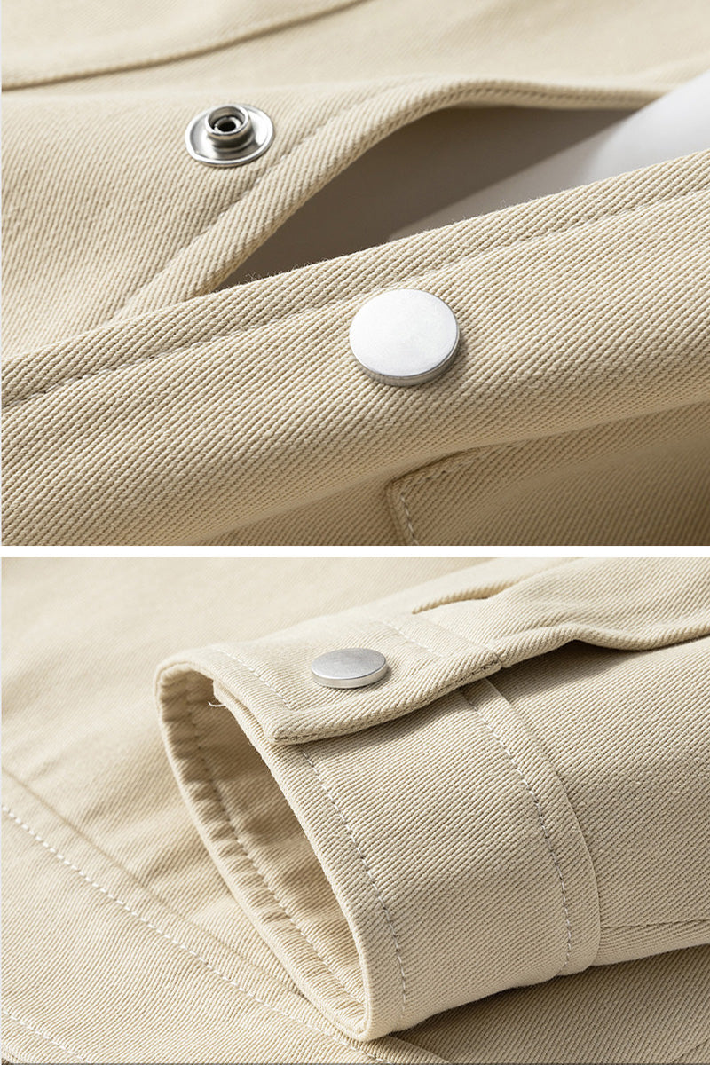 Men's utility jacket with classic collar and two front pockets