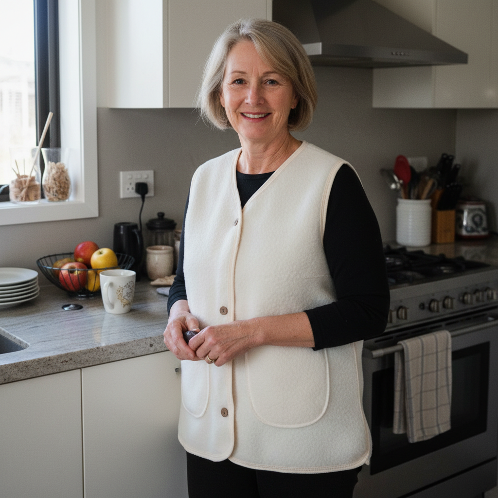 Gilet Sherpa coupe décontractée pour femme