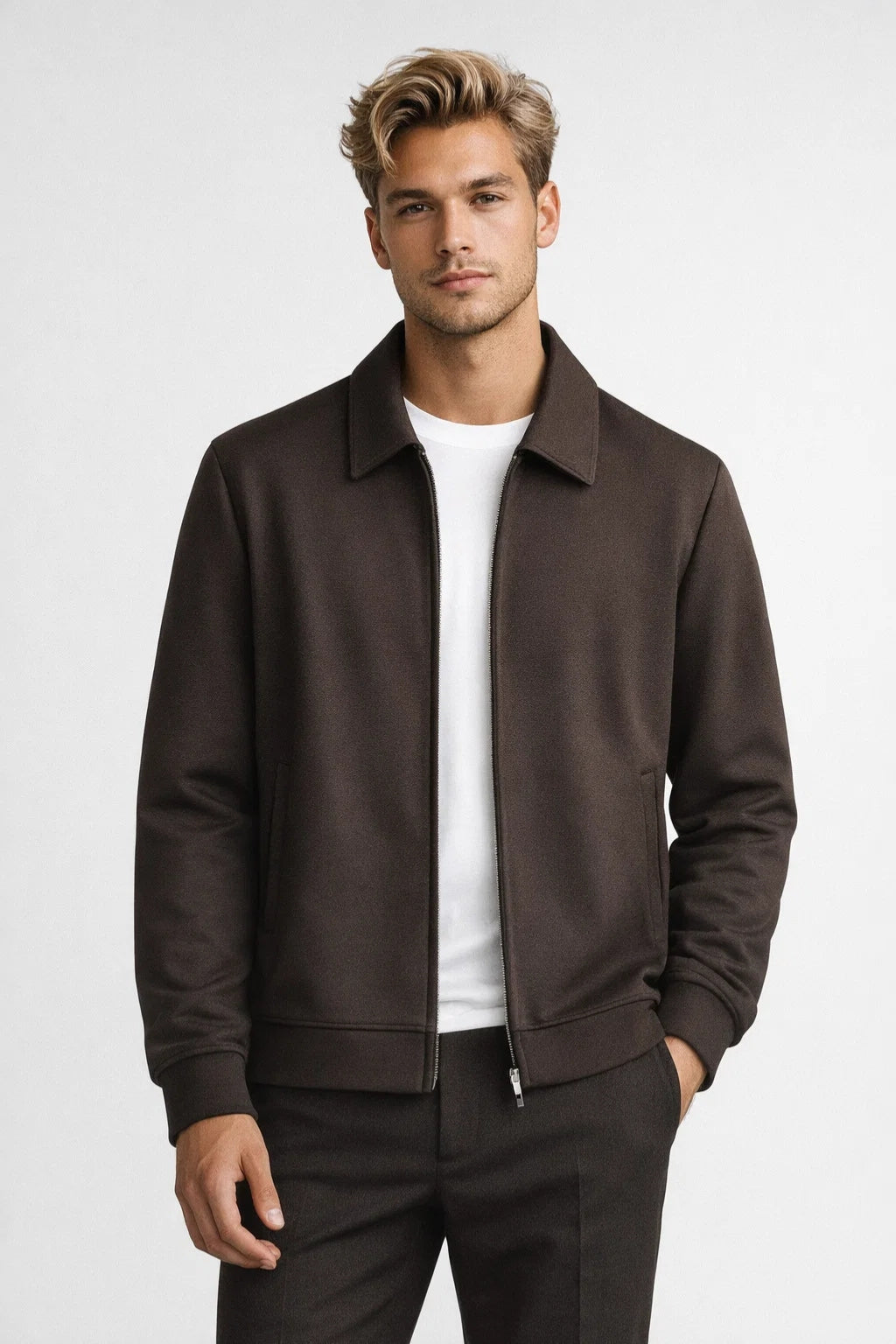 Veste légère homme, coupe cintrée avec fermeture éclair