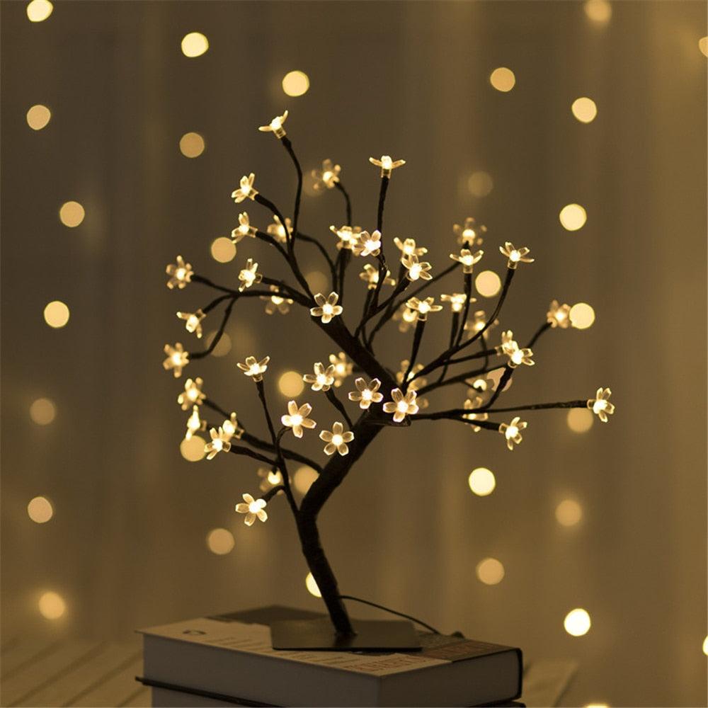 Arbre à fleurs de cerisier illuminé à LED