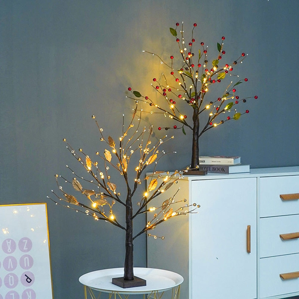 Lumière d’ambiance avec arbre décoratif LED