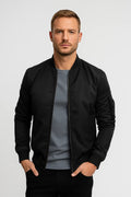 Blouson aviateur zippé pour homme, coupe décontractée toutes saisons