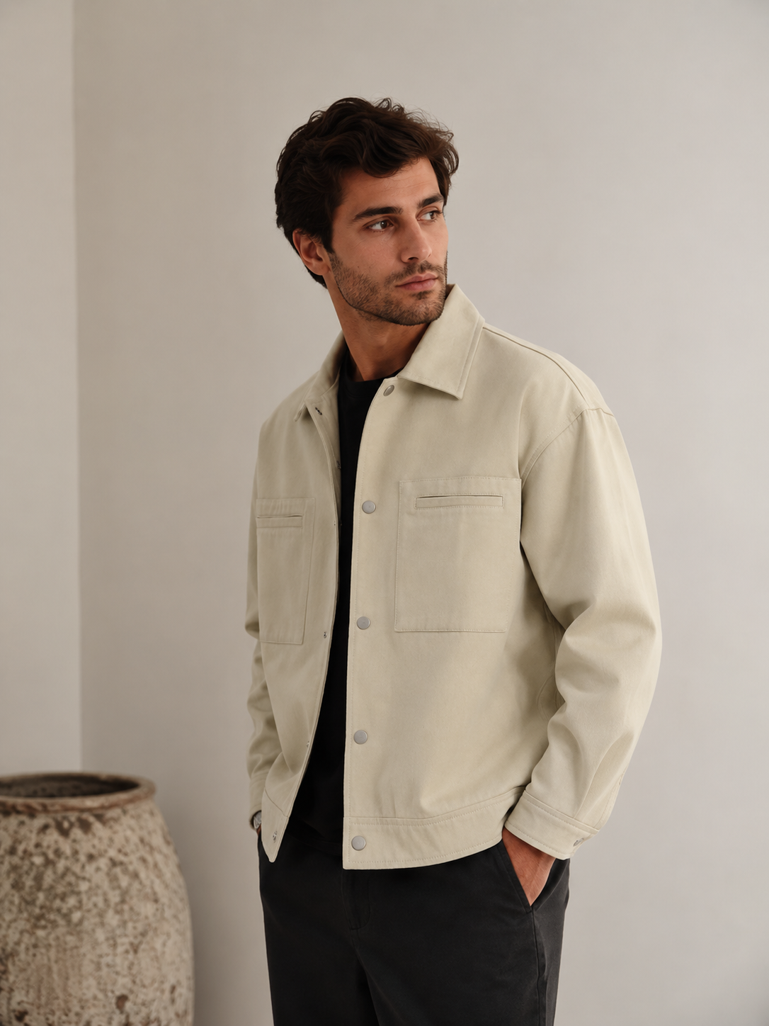 Utility Jacket Snap Button Men