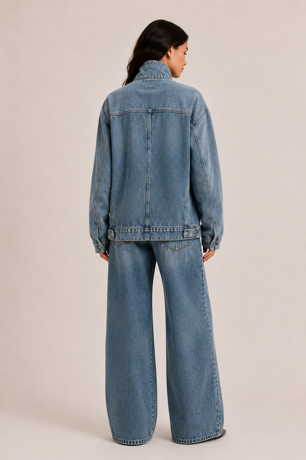 Asymmetrical Denim Jacket Oversized Women