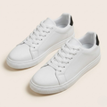 Basket basse à lacets en toile, semelle plate, coupe minimaliste pour homme