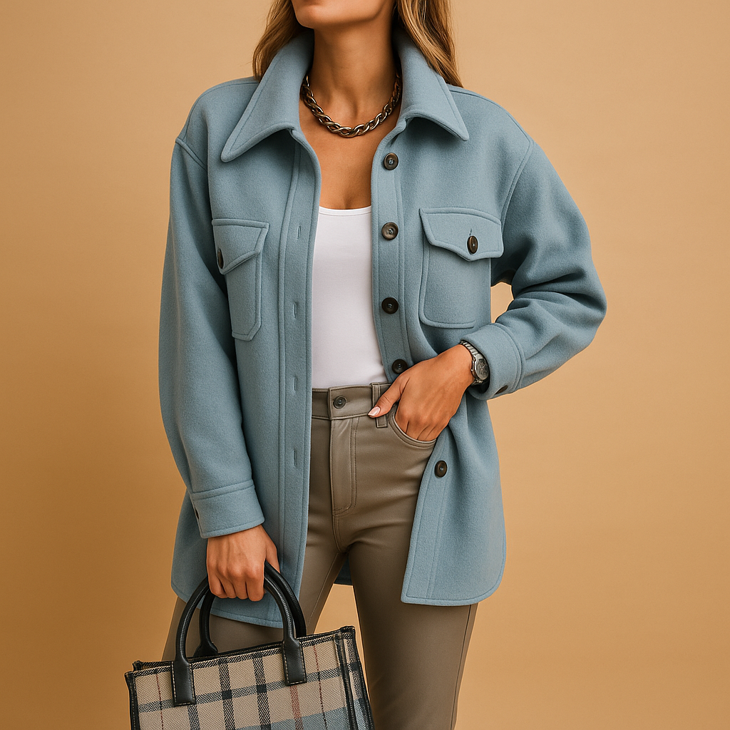 Chemise en coton coupe oversize pour femme