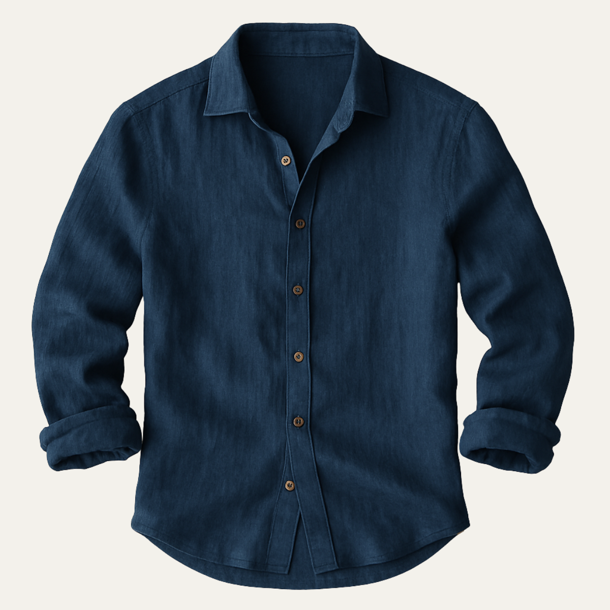 Chemise en lin légère à manches longues, poche poitrine, homme