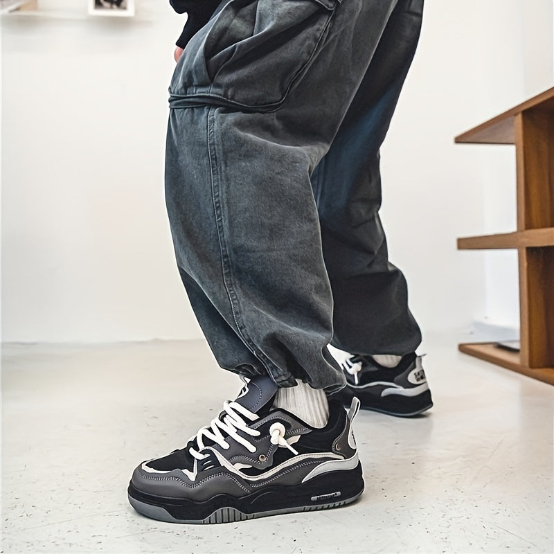 Basket chunky lacets homme, languette rembourrée et détails contrastés sur la tige