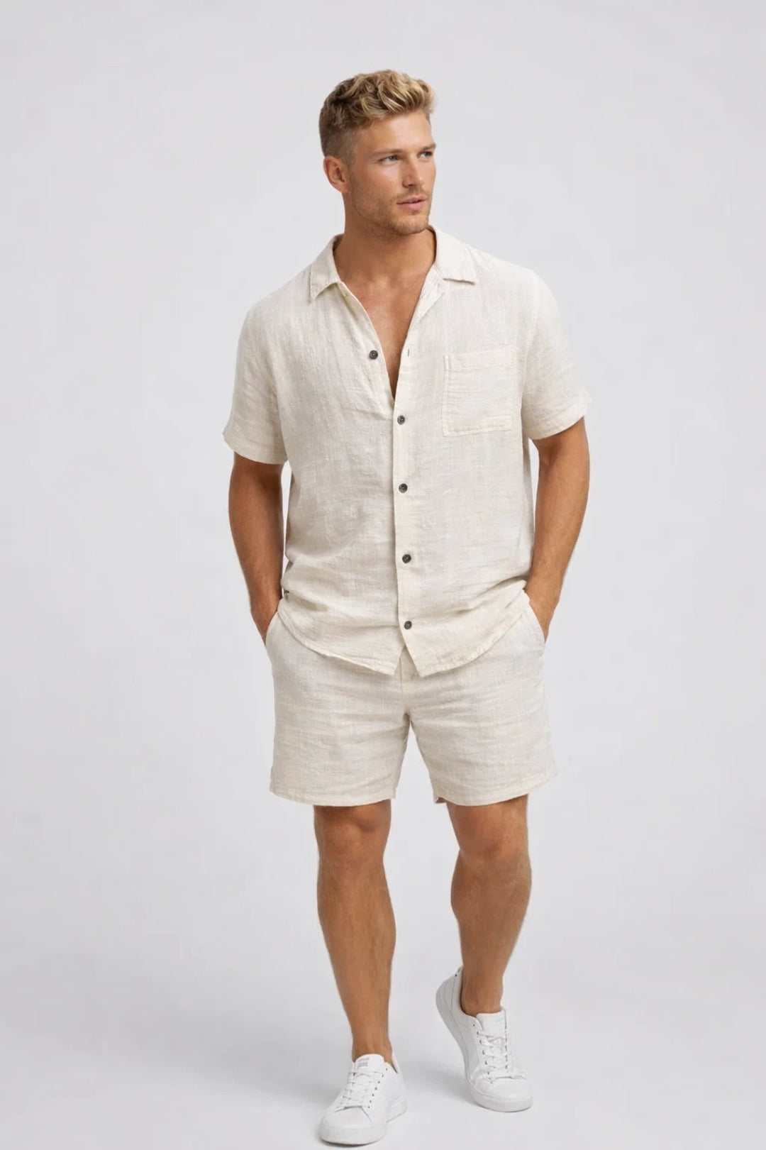Ensemble d’été pour homme avec chemise et short