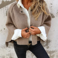 Gilet femme beige en laine coupe décontractée