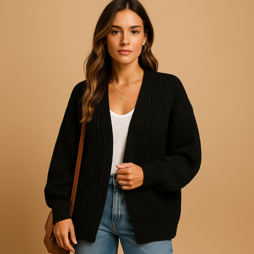 Cardigan femme doux et confortable beige