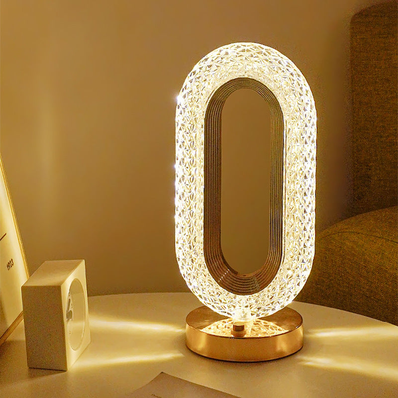 Lampe décorative ovale avec lumière chaleureuse