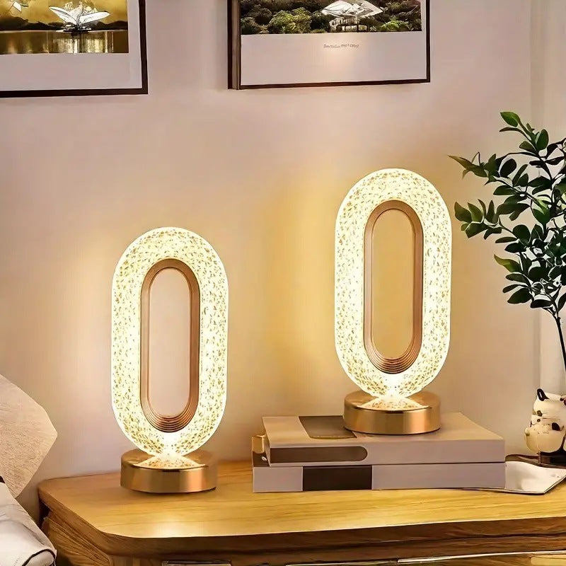 Lampe de table ovale à LED