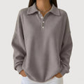 Pull en maille texturée avec col polo et patte de boutonnage