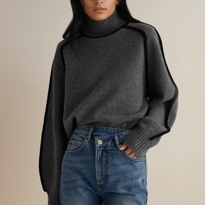Pull col roulé chic pour tenue automne hiver