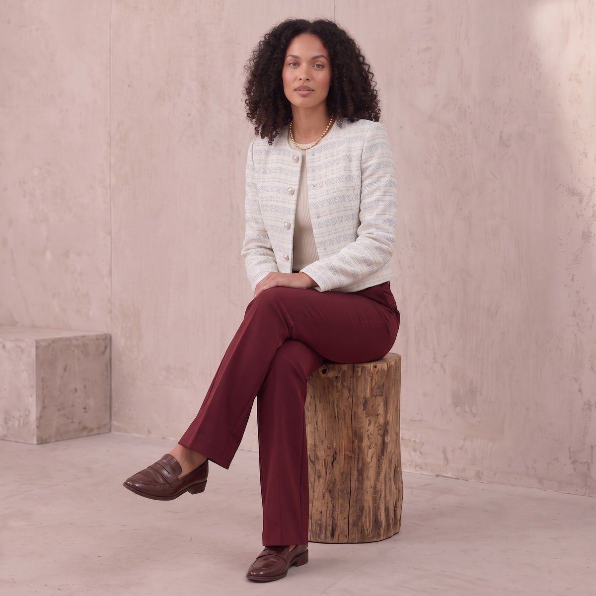 Wool-Blend Flared Pants Women