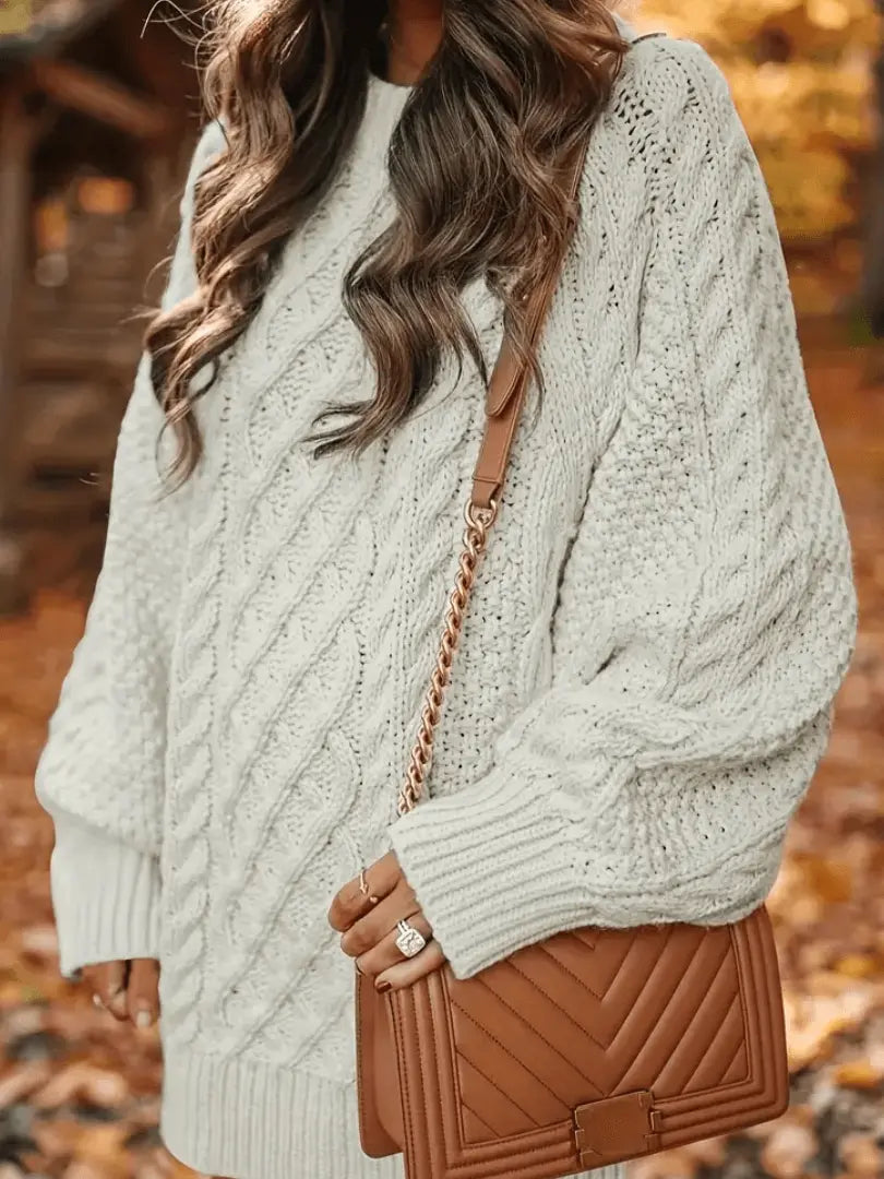 Robe pull en maille coupe oversize femme