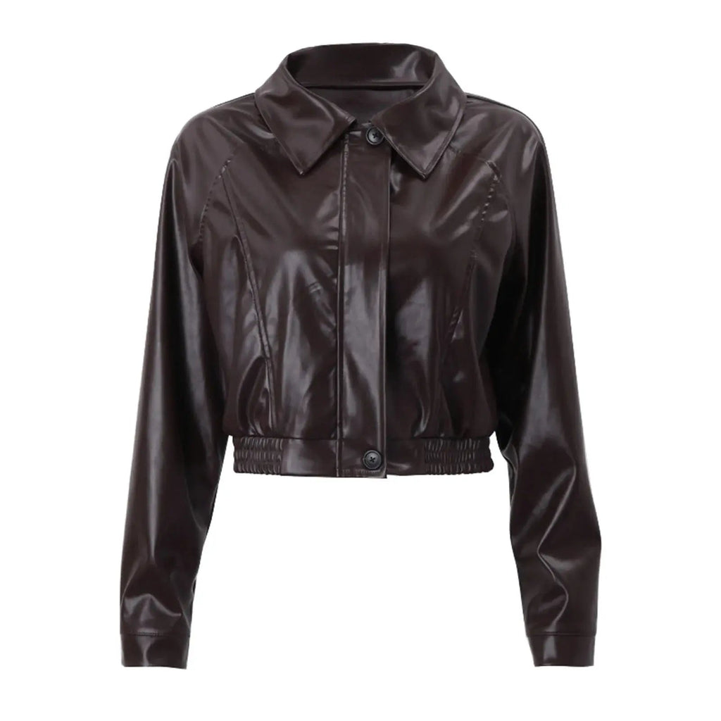 Veste similicuir femme avec fermeture éclair