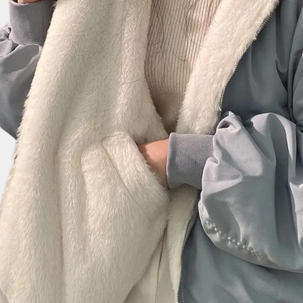 Veste d'hiver double couche pour femme