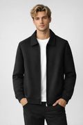 Veste zippée à col classique, coupe cintrée pour homme