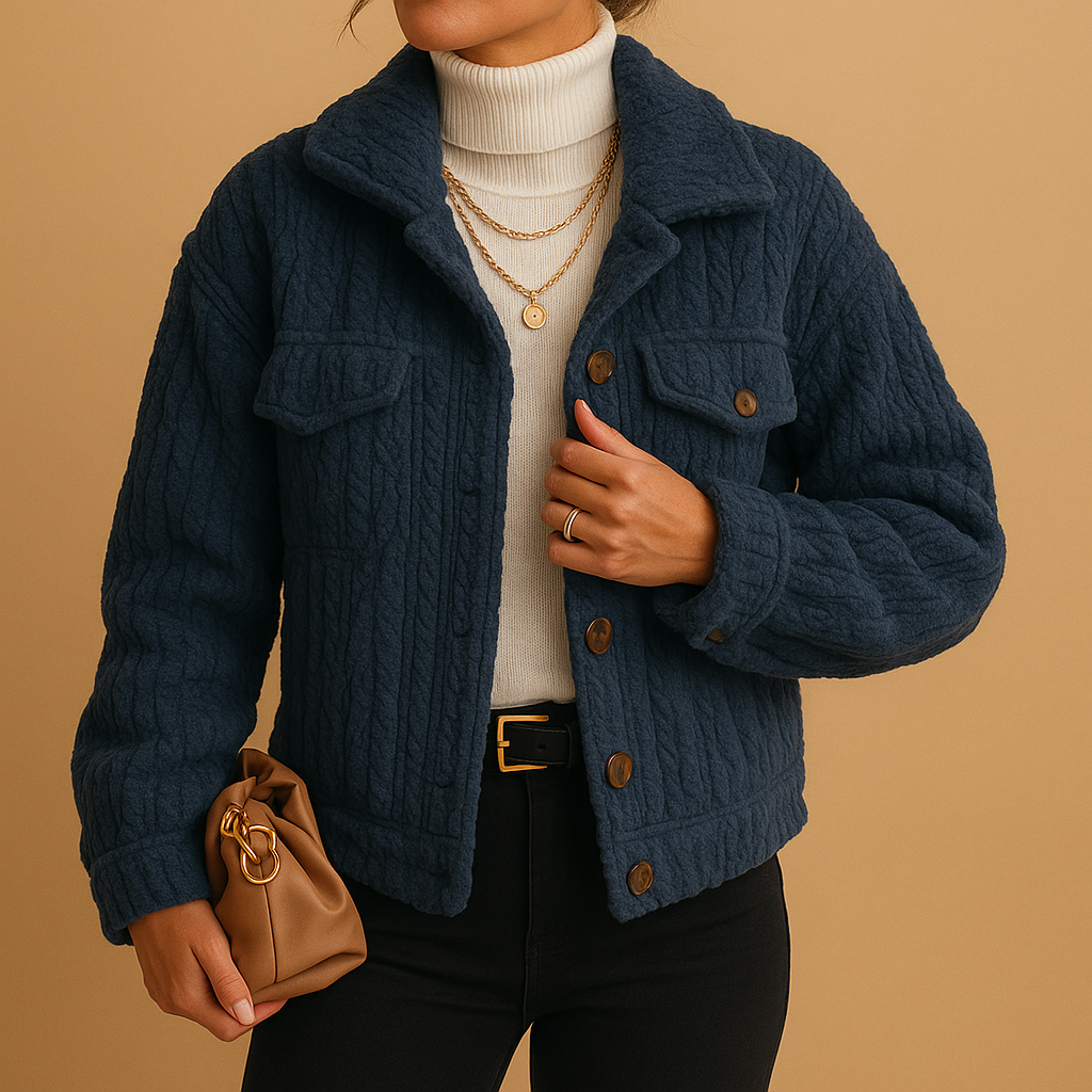 Tenue élégante avec veste matelassée courte